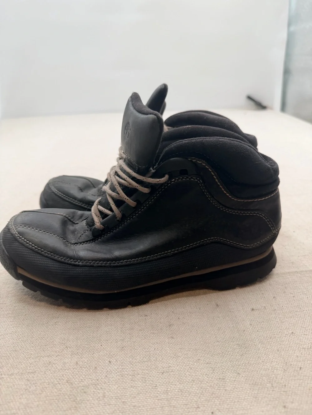 Timberland Black Leather Men's Lace-Up Boots